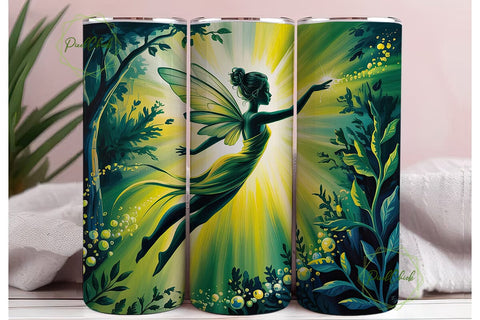 Enchanted Forest Fairy 20oz Tumbler Wrap Sublimation PixelChick 