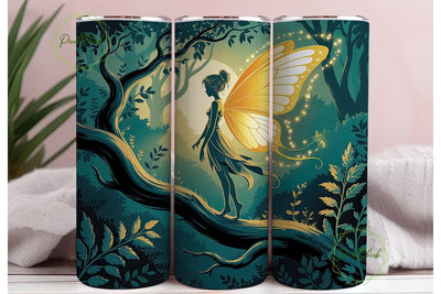 Enchanted Forest Fairy 20oz Tumbler Wrap Sublimation PixelChick 