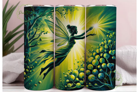 Enchanted Forest Fairy 20oz Tumbler Wrap Sublimation PixelChick 