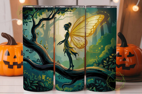 Enchanted Forest Fairy 20oz Tumbler Wrap Sublimation PixelChick 