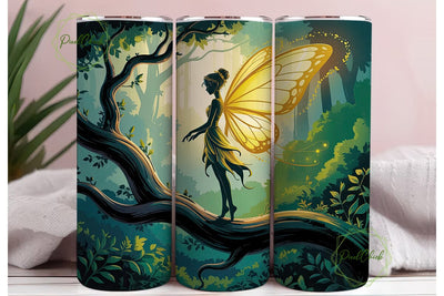 Enchanted Forest Fairy 20oz Tumbler Wrap Sublimation PixelChick 