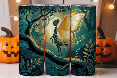Enchanted Forest Fairy 20oz Tumbler Wrap Sublimation PixelChick 