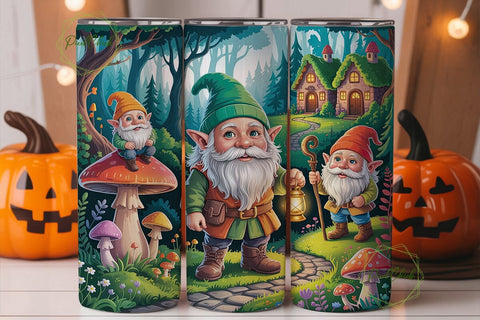 Enchanted Forest Gnomes 20oz Skinny Sublimation PixelChick 