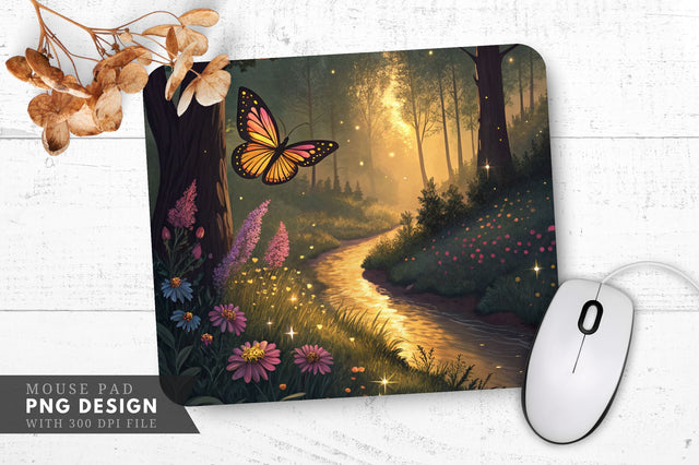 Enchanted Forest Serenity Mouse Pad Sublimation Regulrcrative 