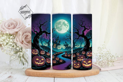 Enchanted Halloween Forest Night Tumbler Sublimation sassyprint 