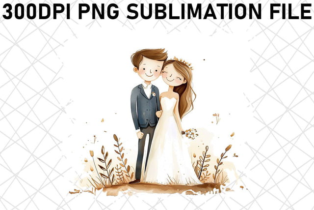 Enchanted Love: Bride & Groom Sublimation Pack Sublimation afrosvg 