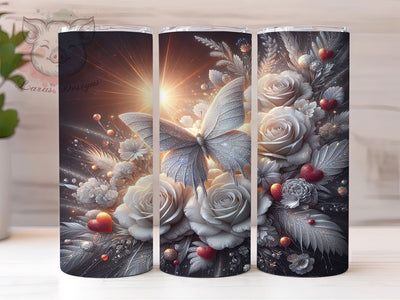 Enchanted Magical Butterfly 20oz Tumbler, Floral Cup Wrap, Enchanted Butterfly Design, Sublimation Tumbler Wrap, 20Oz Tumbler Design, Whimsical Floral Cup, Artistic Butterfly Wrap Sublimation Lara' s Designs 