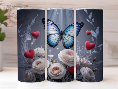 Enchanted Magical Butterfly 20oz Tumbler, Floral Cup Wrap, Enchanted Butterfly Design, Sublimation Tumbler Wrap, 20Oz Tumbler Design, Whimsical Floral Cup, Artistic Butterfly Wrap Sublimation Lara' s Designs 