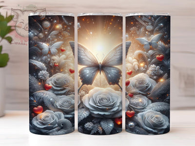 Enchanted Magical Butterfly 20oz Tumbler, Floral Cup Wrap, Enchanted Butterfly Design, Sublimation Tumbler Wrap, 20Oz Tumbler Design, Whimsical Floral Cup, Artistic Butterfly Wrap Sublimation Lara' s Designs 