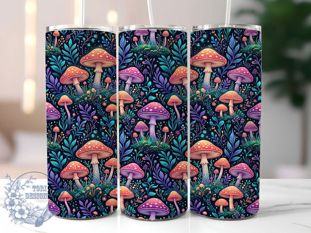 Enchanted Mushroom Forest 20oz Tumbler, Enchanted Mushroom, Mushroom Forest, Enchanted Forest, Mushroom Tumbler, Enchanted Tumbler, Mushroom PNG, 20oz Tumbler Wrap Sublimation ToriDesigns 