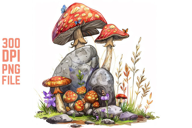 Enchanted Mushrooms Clipart #12 SVG Craftlabsvg24 