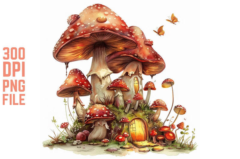 Enchanted Mushrooms Clipart #13 SVG Craftlabsvg24 