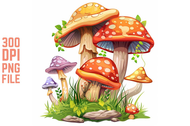 Enchanted Mushrooms Clipart #15 SVG Craftlabsvg24 