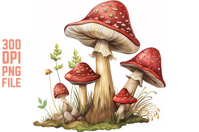 Enchanted Mushrooms Clipart #17 SVG Craftlabsvg24 