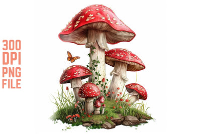 Enchanted Mushrooms Clipart #18 SVG Craftlabsvg24 