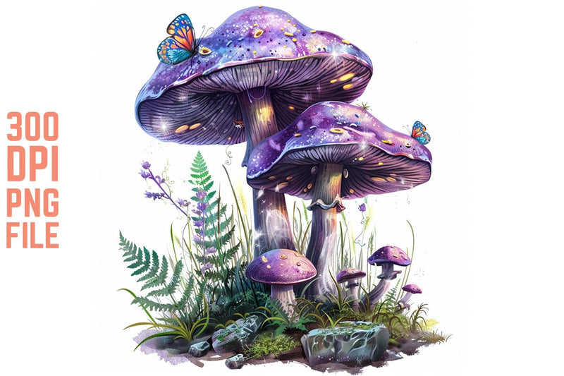 Enchanted Mushrooms Clipart #19 SVG Craftlabsvg24 
