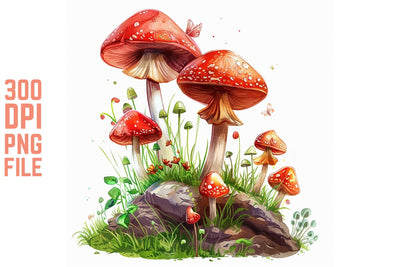 Enchanted Mushrooms Clipart. 2 SVG Craftlabsvg24 