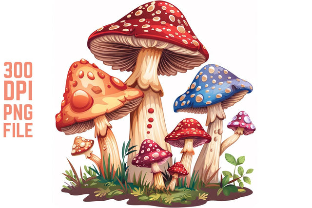 Enchanted Mushrooms Clipart #22 SVG Craftlabsvg24 