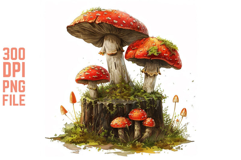 Enchanted Mushrooms Clipart #23 SVG Craftlabsvg24 