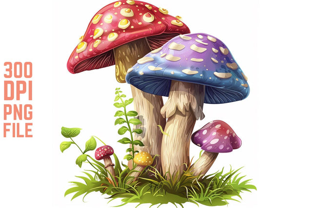 Enchanted Mushrooms Clipart #25 SVG Craftlabsvg24 