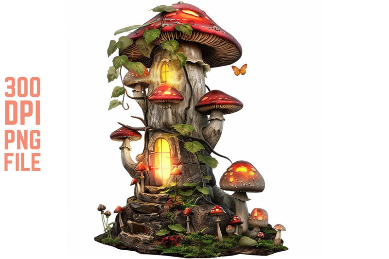 Enchanted Mushrooms Clipart #29 SVG Craftlabsvg24 