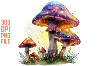 Enchanted Mushrooms Clipart # 5 SVG Craftlabsvg24 