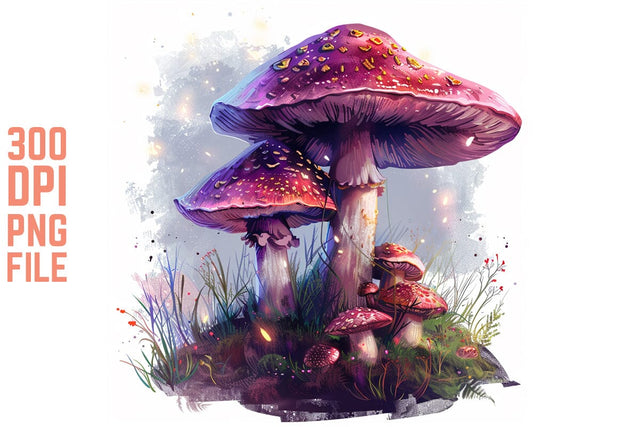 Enchanted Mushrooms Clipart #7 SVG Craftlabsvg24 