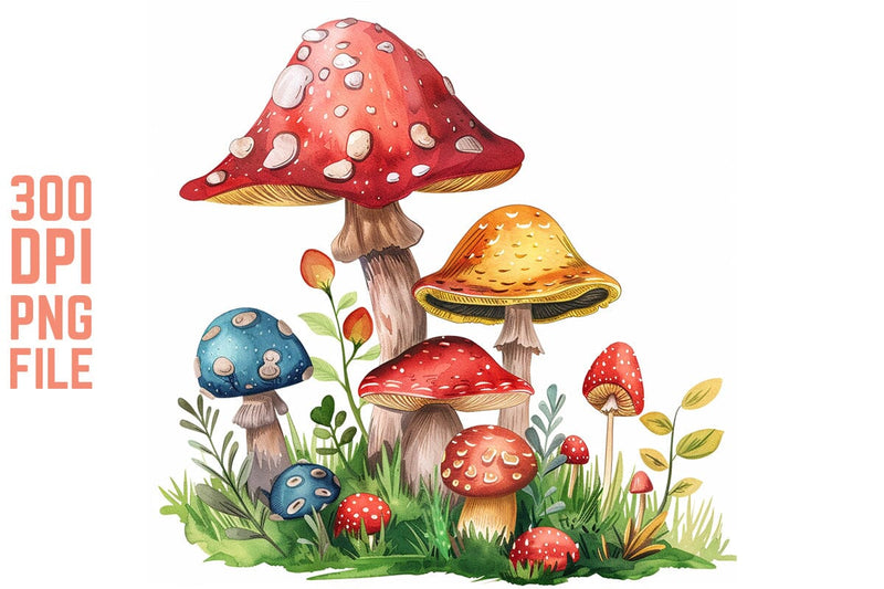 Enchanted Mushrooms Clipart #9 SVG Craftlabsvg24 