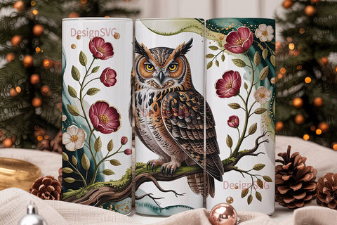 Enchanted Owl 20oz Tumbler Wrap Sublimation DesignSVG 