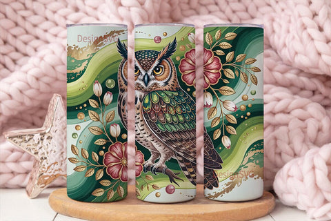 Enchanted Owl 20oz Tumbler Wrap Sublimation DesignSVG 