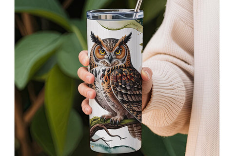 Enchanted Owl 20oz Tumbler Wrap Sublimation DesignSVG 