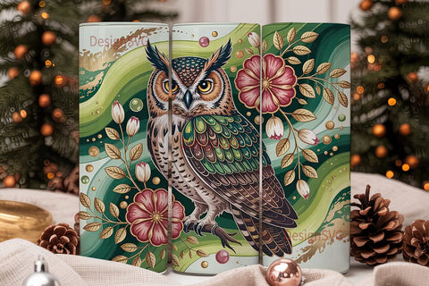 Enchanted Owl 20oz Tumbler Wrap Sublimation DesignSVG 