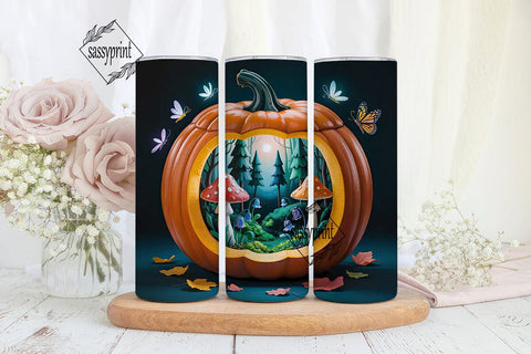Enchanted Pumpkin 20oz Tumbler Wrap Sublimation sassyprint 