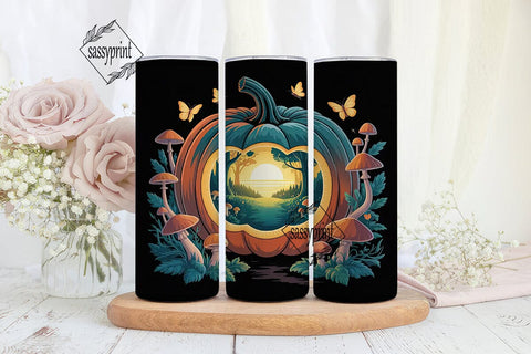 Enchanted Pumpkin 20oz Tumbler Wrap Sublimation sassyprint 