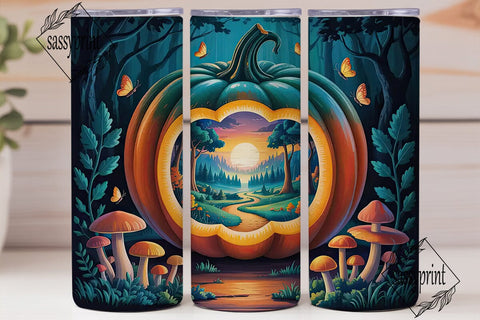 Enchanted Pumpkin 20oz Tumbler Wrap Sublimation sassyprint 