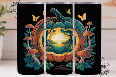 Enchanted Pumpkin 20oz Tumbler Wrap Sublimation sassyprint 