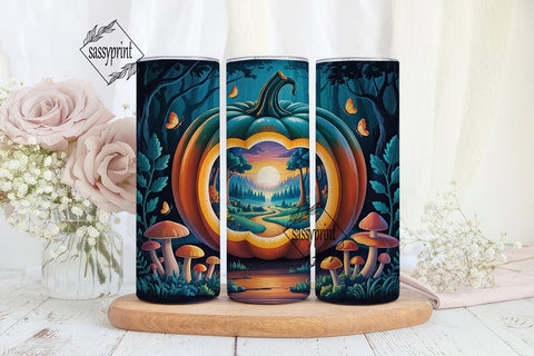 Enchanted Pumpkin 20oz Tumbler Wrap Sublimation sassyprint 