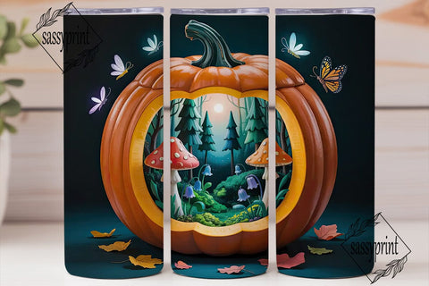 Enchanted Pumpkin 20oz Tumbler Wrap Sublimation sassyprint 