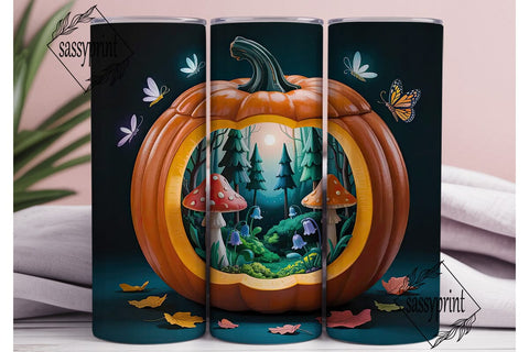 Enchanted Pumpkin 20oz Tumbler Wrap Sublimation sassyprint 