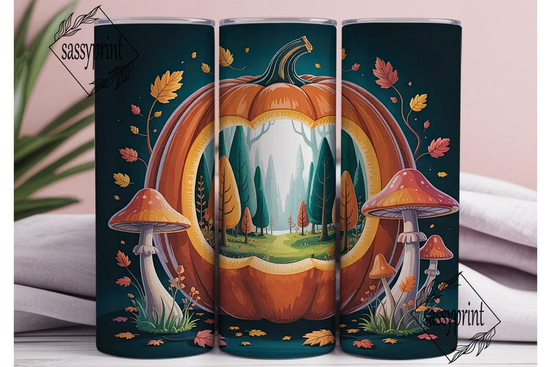 Enchanted Pumpkin 20oz Tumbler Wrap Sublimation sassyprint 