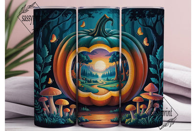 Enchanted Pumpkin 20oz Tumbler Wrap Sublimation sassyprint 