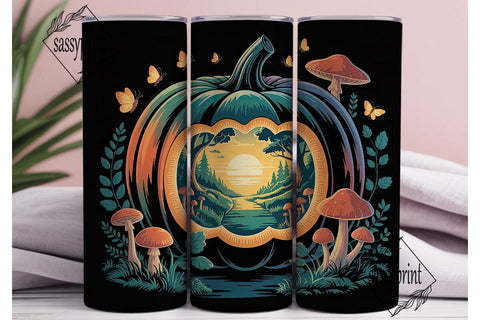 Enchanted Pumpkin 20oz Tumbler Wrap Sublimation sassyprint 