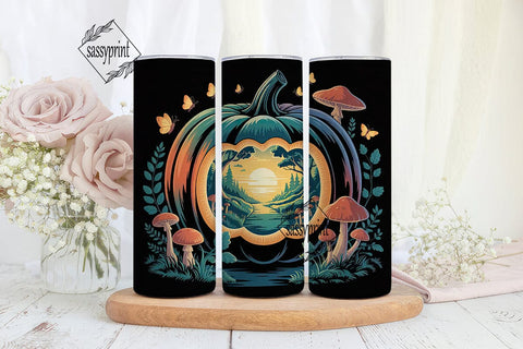 Enchanted Pumpkin 20oz Tumbler Wrap Sublimation sassyprint 
