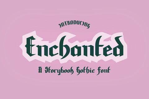 Enchanted Storybook Blackletter Font Font Blush Font Co. 