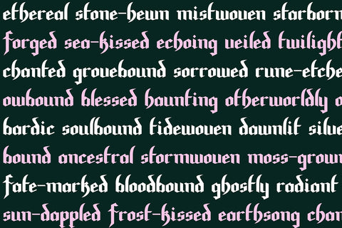 Enchanted Storybook Blackletter Font Font Blush Font Co. 