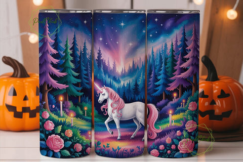 Enchanted Unicorn Forest 20oz Tumbler Sublimation PixelChick 