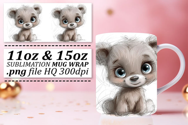 Enchanted Wildlife Watercolor Mug Design - Sublimation 15oz Sublimation afrosvg 