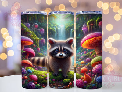 Enchanted Woodland Raccoon Tumbler, Enchanted Woodland Tumbler, Cute Raccoon Wrap, Whimsical Forest Wrap, Magical Woodland Wrap, Sublimation Design, Trendy Gift Idea Sublimation SvggirlplusArt 