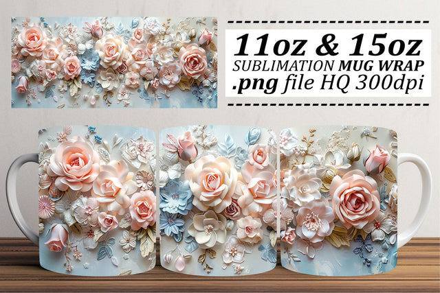 Enchanting Blooms Cup Charm - Sublimated Charm for Spring Sublimation afrosvg 