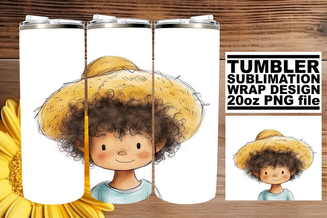Enchanting Boho Children Sublimation Art for Tumblers Sublimation afrosvg 